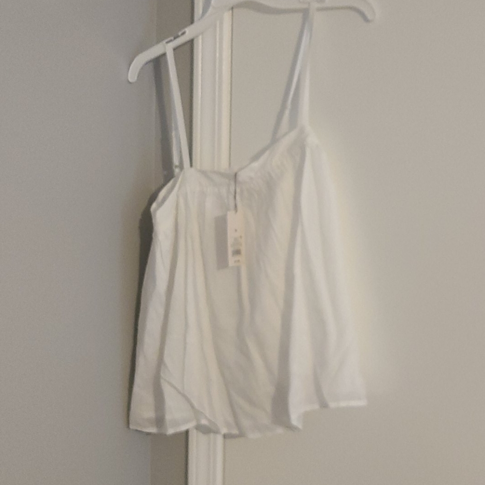 A new day white  tank